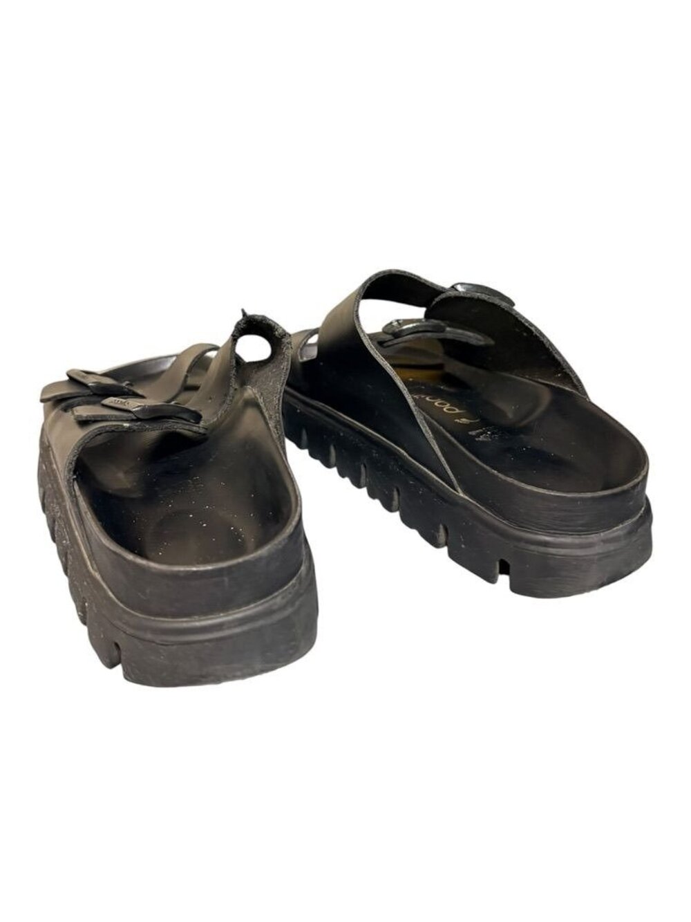 Birkenstock Papillo Arizona Sandal Black 41Platform Repair Leather Trend Chunky - Picture 5 of 8